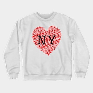 SCRIBBLE LOVE NEW YORK by Bruce Ashman Baker Crewneck Sweatshirt